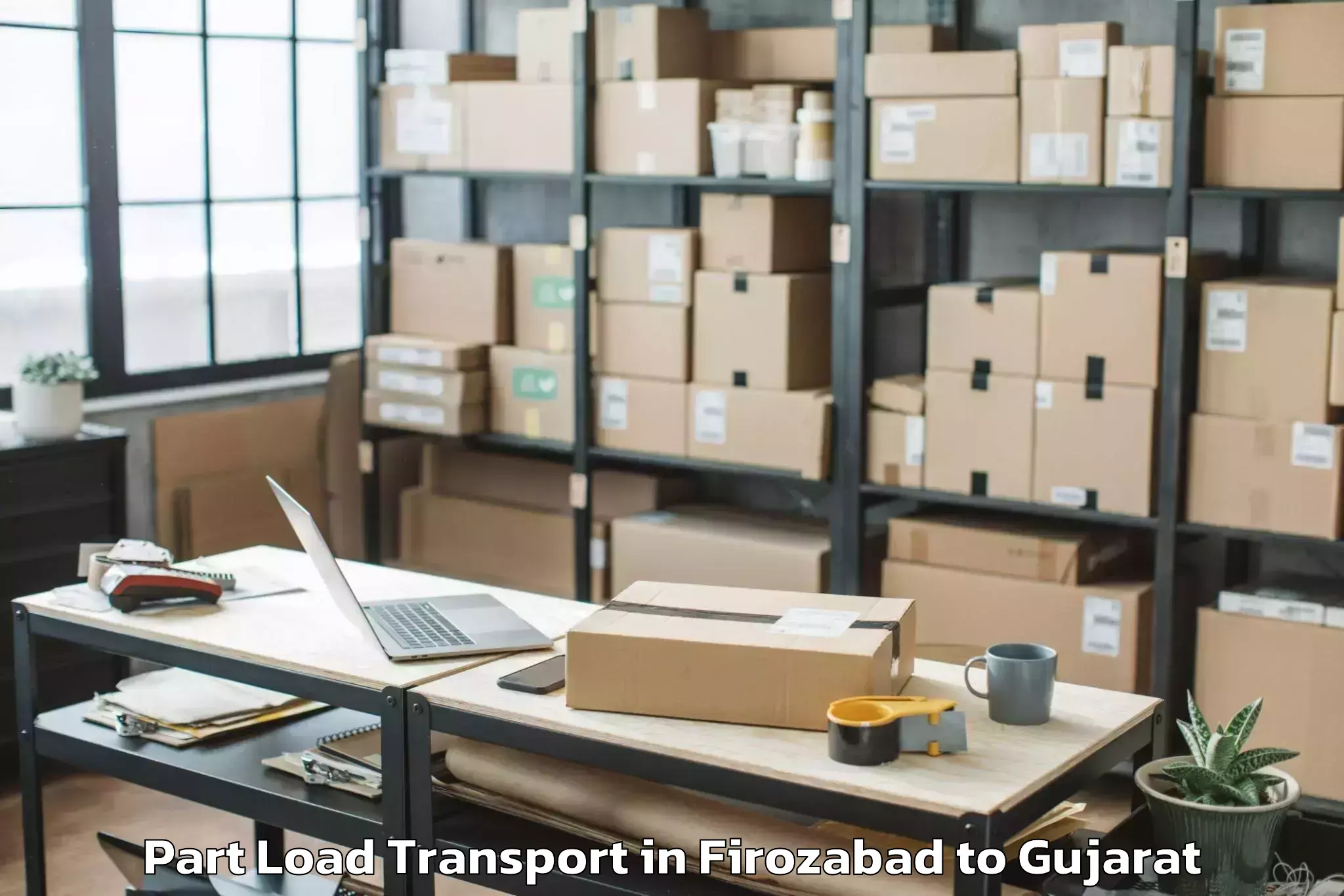 Hassle-Free Firozabad to Halol Part Load Transport